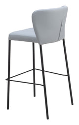 Linz Gray Barstool (Set of 2) by Zuomod at Eve Furniture