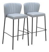 Linz Gray Barstool (Set of 2) by Zuomod at Eve Furniture