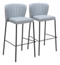 Linz Gray Barstool (Set of 2) by Zuomod at Eve Furniture