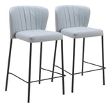 Linz Gray Counter Stool (Set of 2) by Zuomod at Eve Furniture