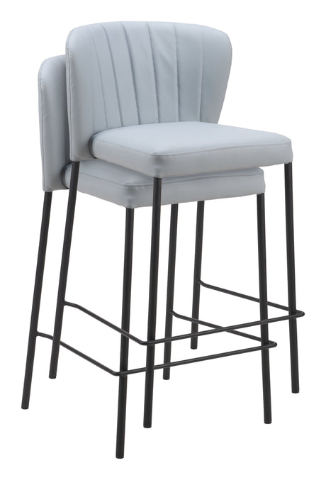 Linz Gray Counter Stool (Set of 2) by Zuomod at Eve Furniture