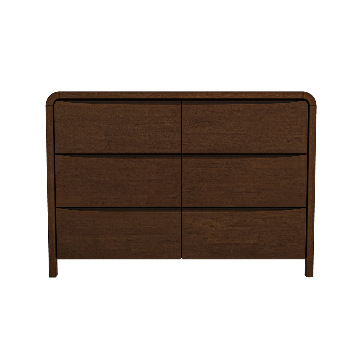 Lionel Mid Century Modern Solid Wood 6-Drawer Dresser