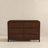 Lionel Mid Century Modern Solid Wood 6-Drawer Dresser by Ashcroft Furniture at Eve Furniture