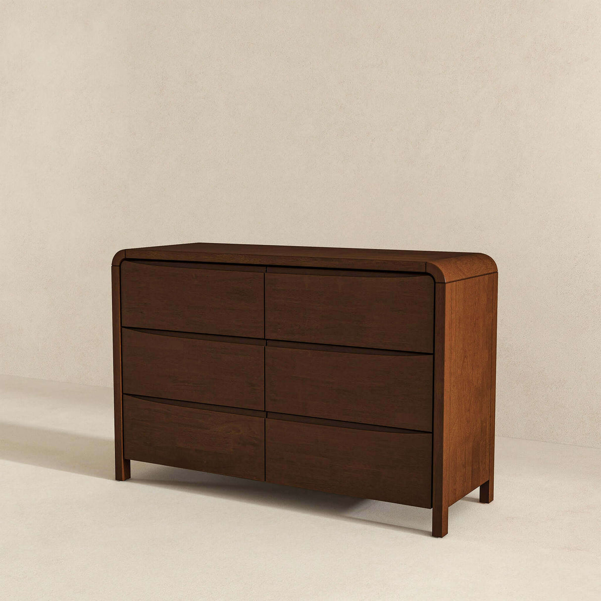 Lionel Mid Century Modern Solid Wood 6-Drawer Dresser by Ashcroft Imports at Eve Furniture