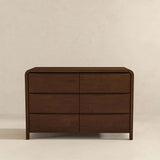 Lionel Mid Century Modern Solid Wood 6-Drawer Dresser by Ashcroft Imports at Eve Furniture