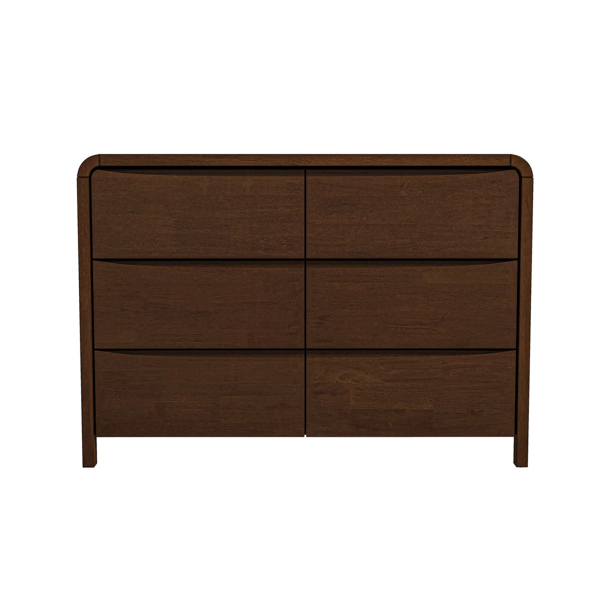 Lionel Mid Century Modern Solid Wood 6-Drawer Dresser by Ashcroft Imports at Eve Furniture
