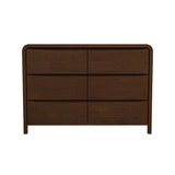 Lionel Mid Century Modern Solid Wood 6-Drawer Dresser by Ashcroft Imports at Eve Furniture