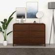 Lionel Mid Century Modern Solid Wood 6-Drawer Dresser by Ashcroft Imports at Eve Furniture