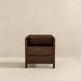 Lionel Mid Century Modern Solid Wood Nightstand 2-Drawer by Ashcroft Furniture at Eve Furniture
