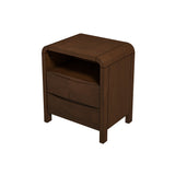Lionel Mid Century Modern Solid Wood Nightstand 2-Drawer by Ashcroft Furniture at Eve Furniture