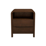 Lionel Mid Century Modern Solid Wood Nightstand 2-Drawer by Ashcroft Furniture at Eve Furniture