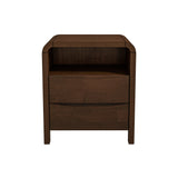 Lionel Mid Century Modern Solid Wood Nightstand 2-Drawer by Ashcroft Imports at Eve Furniture
