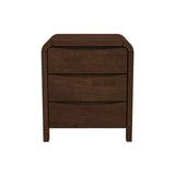 Lionel Mid Century Modern Solid Wood Nightstand 3-Drawer Bed Side Table by Ashcroft Furniture at Eve Furniture