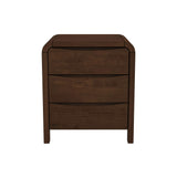 Lionel Mid Century Modern Solid Wood Nightstand 3-Drawer Bed Side Table by Ashcroft Imports at Eve Furniture