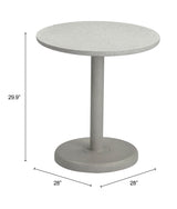 Liora White Outdoor Bistro Table by Zuomod at Eve Furniture