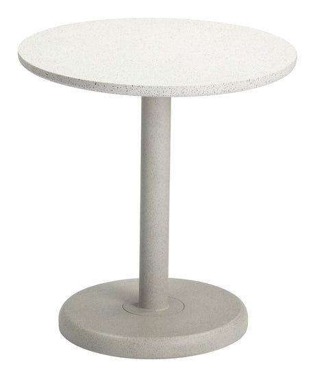 Liora White Outdoor Bistro Table by Zuomod at Eve Furniture