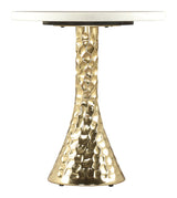 Lira Accent Table White & Gold by Zuomod at Eve Furniture