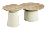 Lireen Natural & Ivory Coffee Table Set (2-Piece) by Zuomod at Eve Furniture