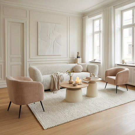 Lireen Natural & Ivory Coffee Table Set (2-Piece) by Zuomod at Eve Furniture