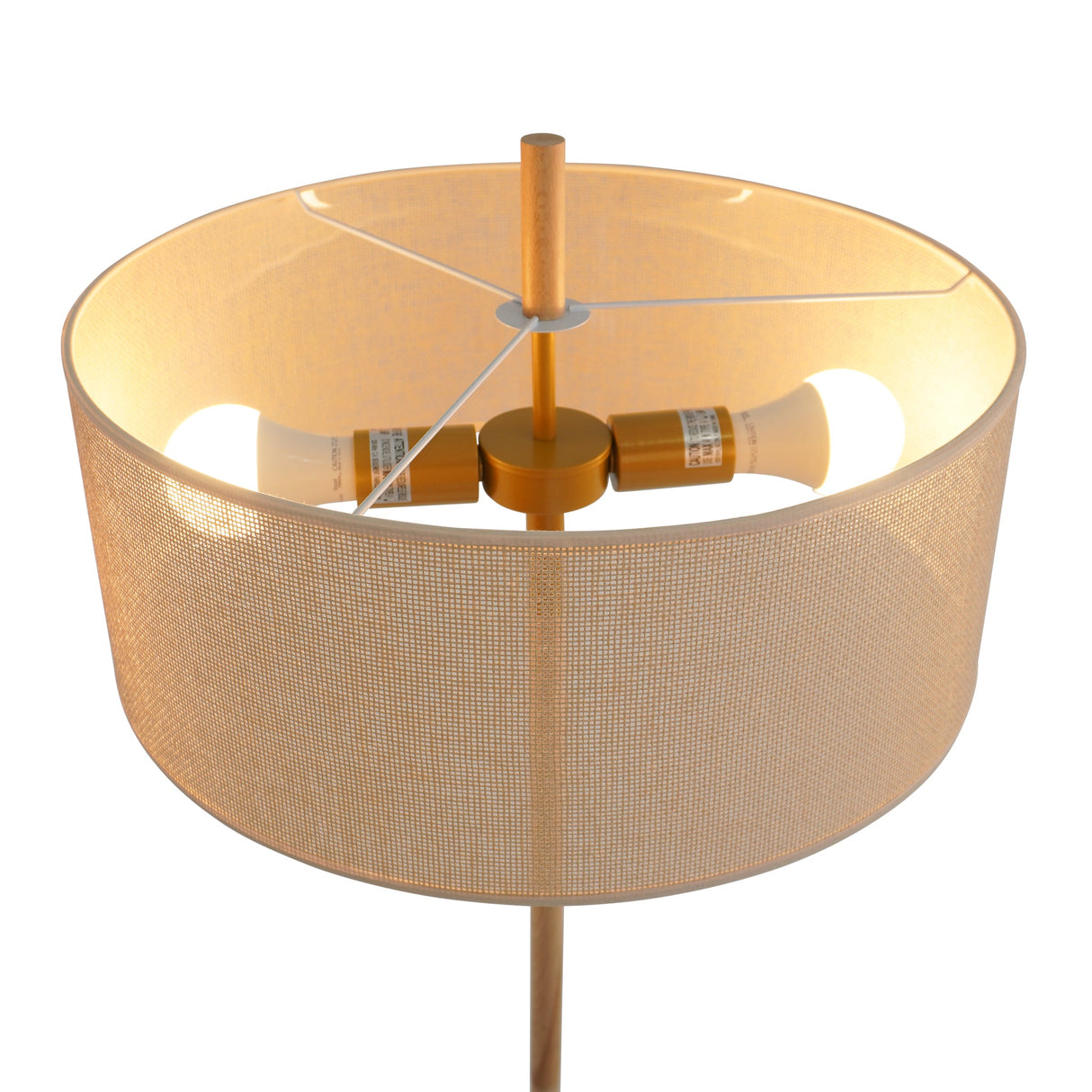 Lirian Floor Lamp - Oak and Natural by Ashcroft Furniture at Eve Furniture