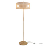 Lirian Floor Lamp - Oak and Natural by Ashcroft Furniture at Eve Furniture