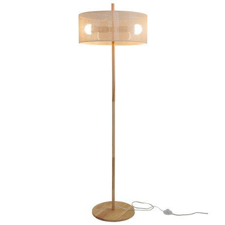Lirian Floor Lamp - Oak and Natural by Ashcroft Furniture at Eve Furniture