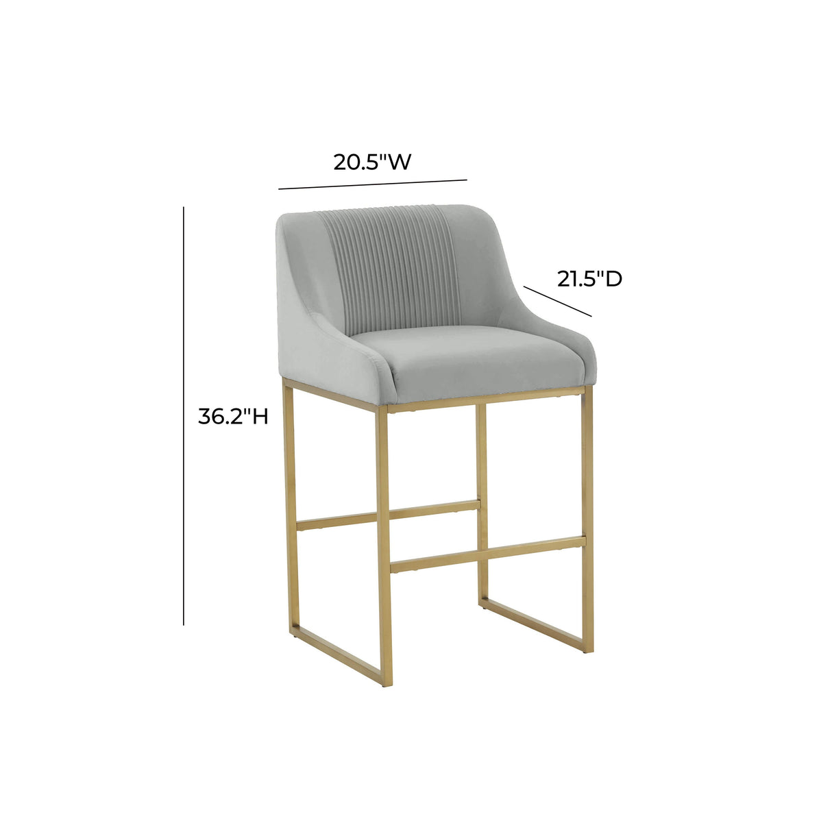Lisa Pleated Velvet Counter Stool by Inspire Me! Home Decor by TOV Furniture at Eve Furniture