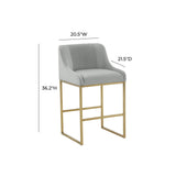 Lisa Pleated Velvet Counter Stool by Inspire Me! Home Decor by TOV Furniture at Eve Furniture