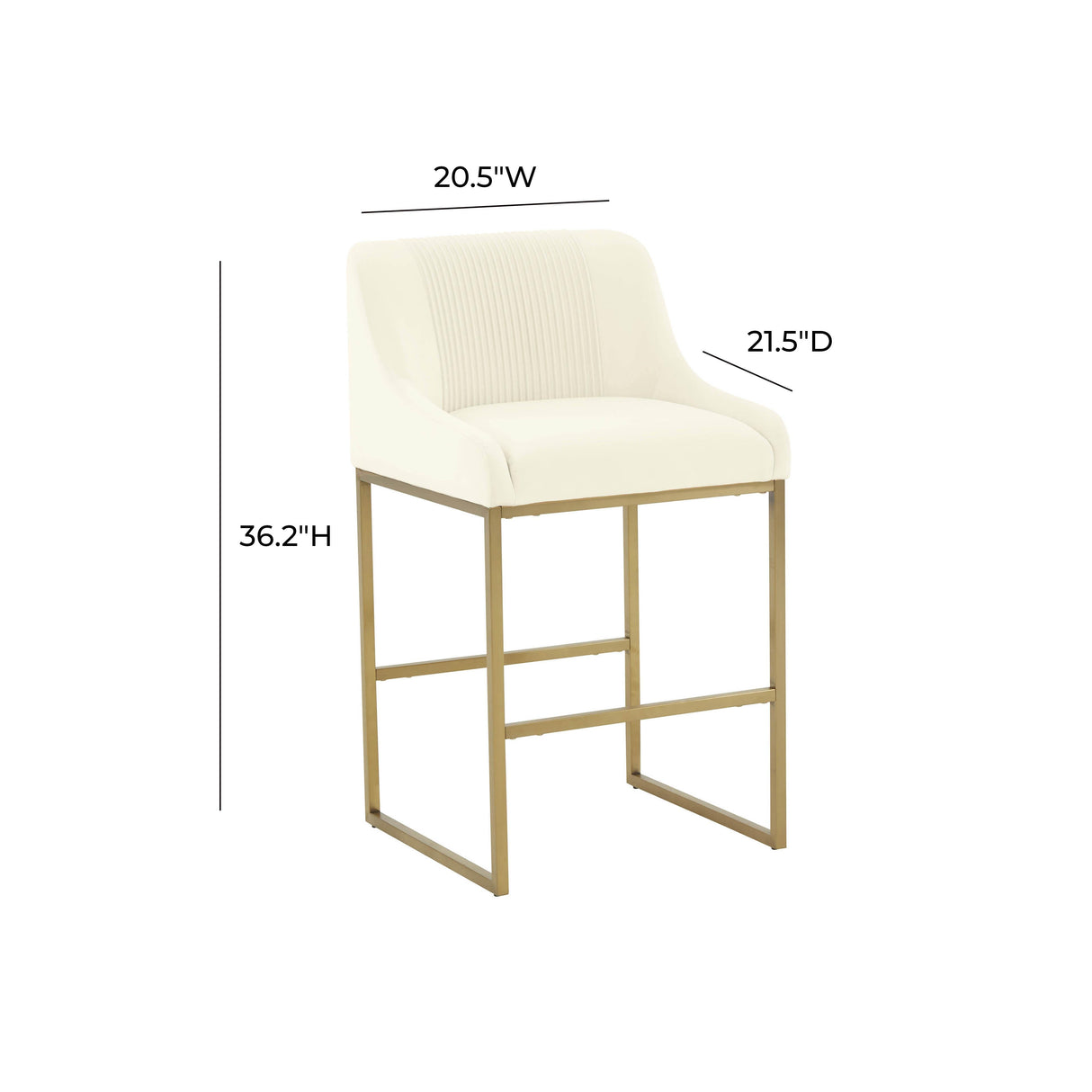 Lisa Pleated Velvet Counter Stool by Inspire Me! Home Decor by TOV Furniture at Eve Furniture