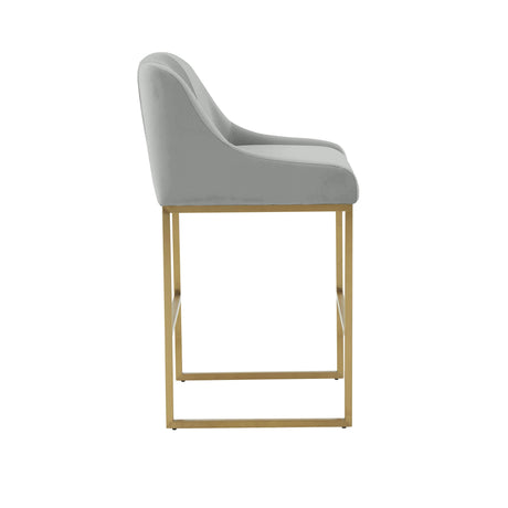 Lisa Pleated Velvet Counter Stool by Inspire Me! Home Decor by TOV Furniture at Eve Furniture