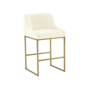 Lisa Pleated Velvet Counter Stool by Inspire Me! Home Decor by TOV Furniture at Eve Furniture