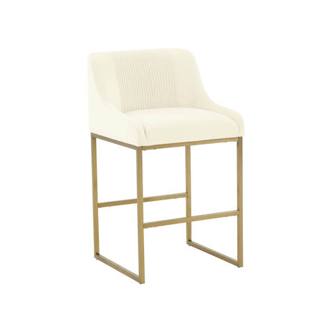 Lisa Pleated Velvet Counter Stool by Inspire Me! Home Decor by TOV Furniture at Eve Furniture