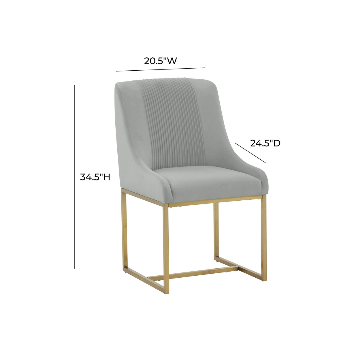Lisa Pleated Velvet Dining Chair by Inspire Me! Home Decor by TOV Furniture at Eve Furniture