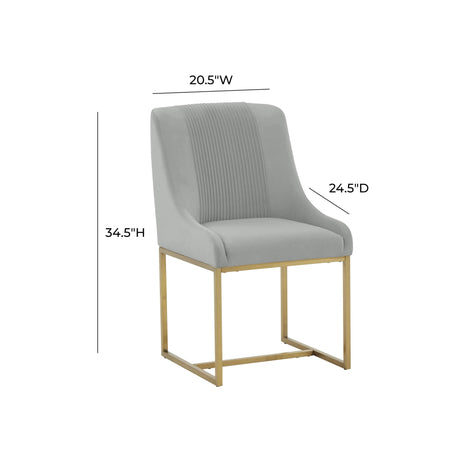 Lisa Pleated Velvet Dining Chair by Inspire Me! Home Decor by TOV Furniture at Eve Furniture