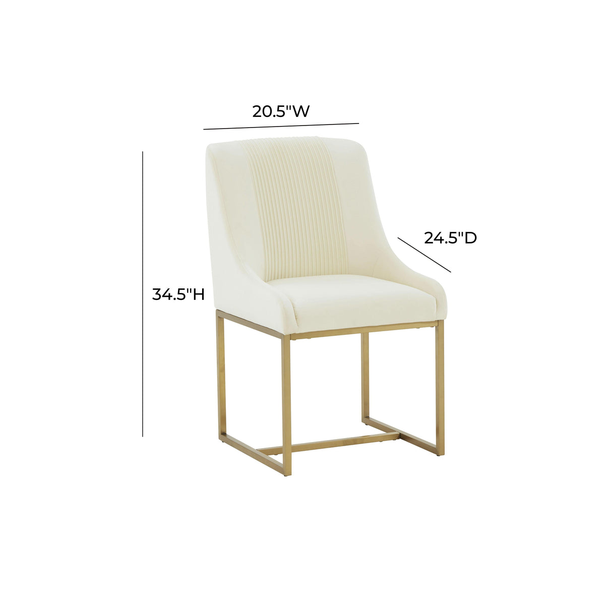 Lisa Pleated Velvet Dining Chair by Inspire Me! Home Decor by TOV Furniture at Eve Furniture