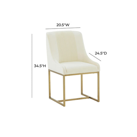Lisa Pleated Velvet Dining Chair by Inspire Me! Home Decor by TOV Furniture at Eve Furniture