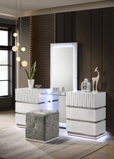 Lisbon White Platform Bedroom Set by New Era Innovations at Eve Furniture