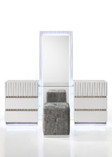 Lisbon White Platform Bedroom Set by New Era Innovations at Eve Furniture