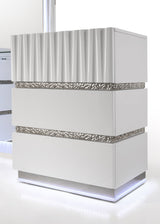 Lisbon White Platform Bedroom Set by New Era Innovations at Eve Furniture
