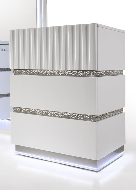 Lisbon White Platform Bedroom Set by New Era Innovations at Eve Furniture