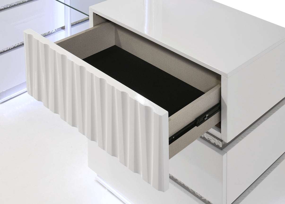 Lisbon White Platform Bedroom Set by New Era Innovations at Eve Furniture