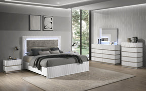 Lisbon White Platform Bedroom Set by New Era Innovations at Eve Furniture