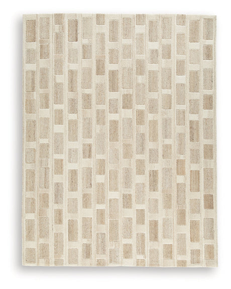 Lisgrove Tan/Brown/White Large Rug by Ashley at Eve Furniture