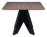 Lisse Espresso Square Dining Table by Zuomod at Eve Furniture