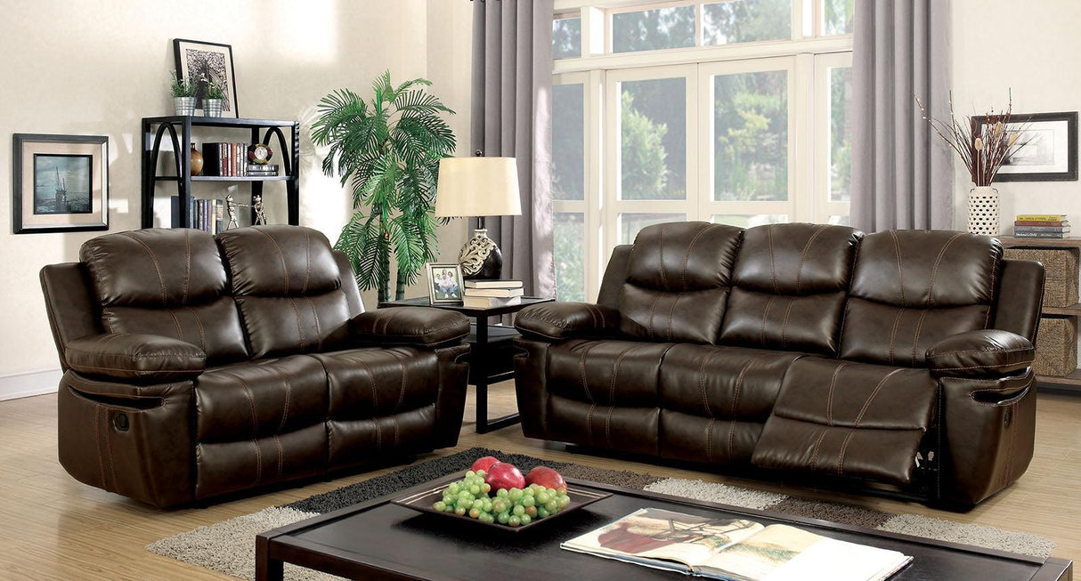 Listowel Brown Loveseat by Furniture of America at Eve Furniture