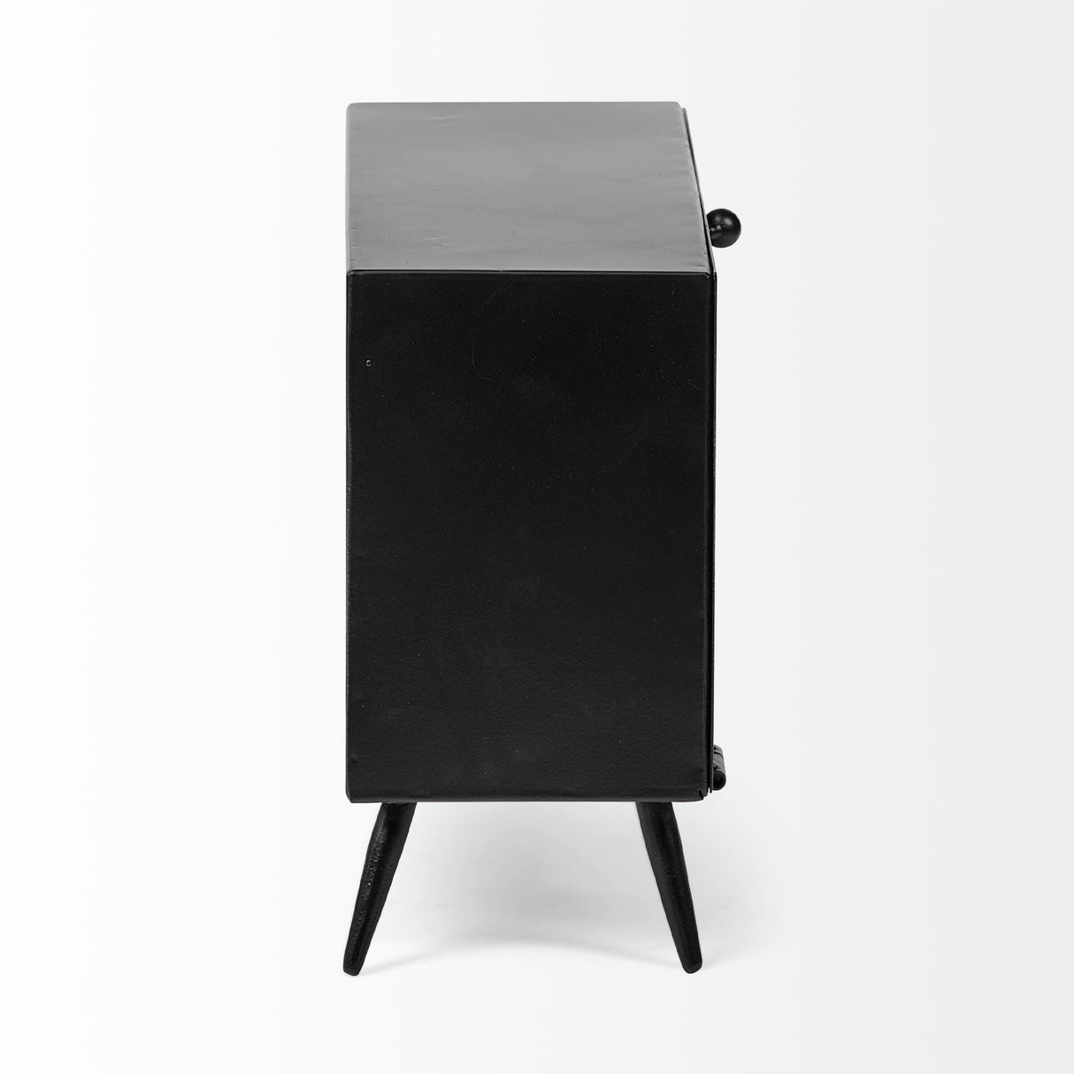 Lita Black Metal Rectangular Table Clock by Mercana at Eve Furniture