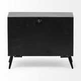 Lita Black Metal Rectangular Table Clock by Mercana at Eve Furniture
