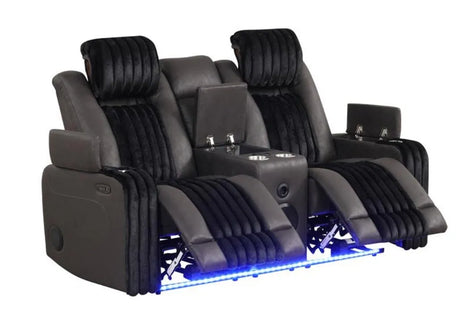 Lita Black Powe Reclining Living Room Set by New Era Innovations at Eve Furniture