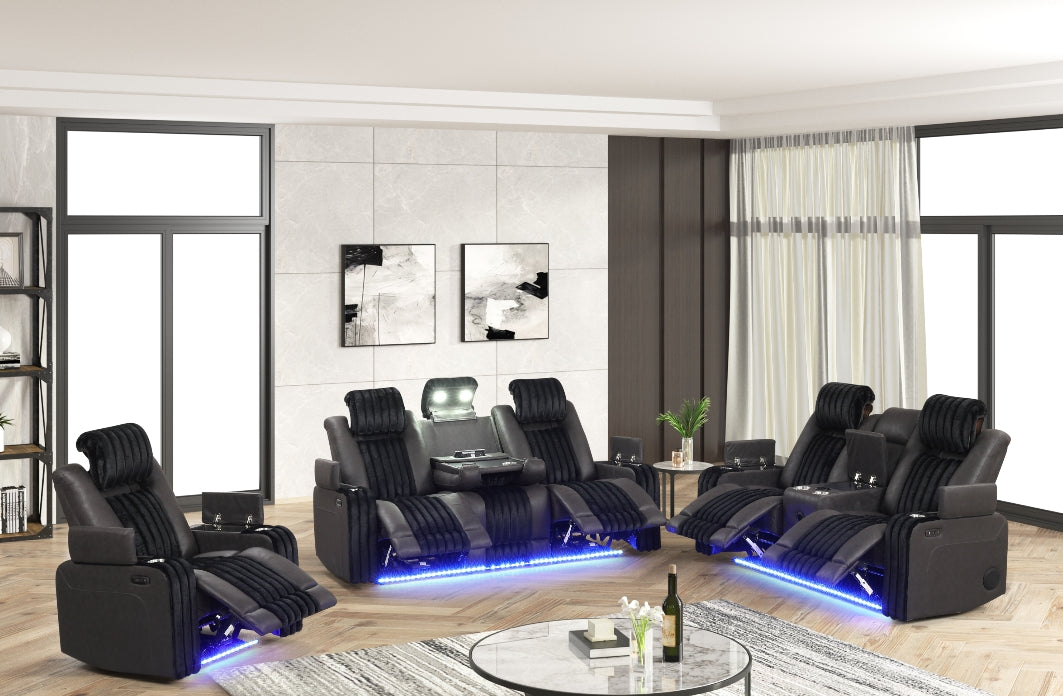 Lita Black Reclining Living Room Set by New Era Innovations at Eve Furniture