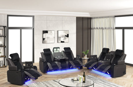 Lita Black Reclining Living Room Set by New Era Innovations at Eve Furniture